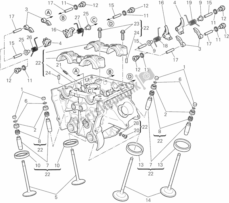 Wszystkie części do Pionowa G? Owica Cylindra Ducati Diavel Carbon FL Thailand 1200 2015